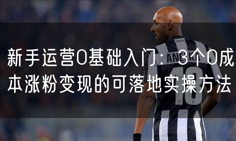 新手运营0基础入门:3个0成本涨粉变现的可落地实操方法(3)