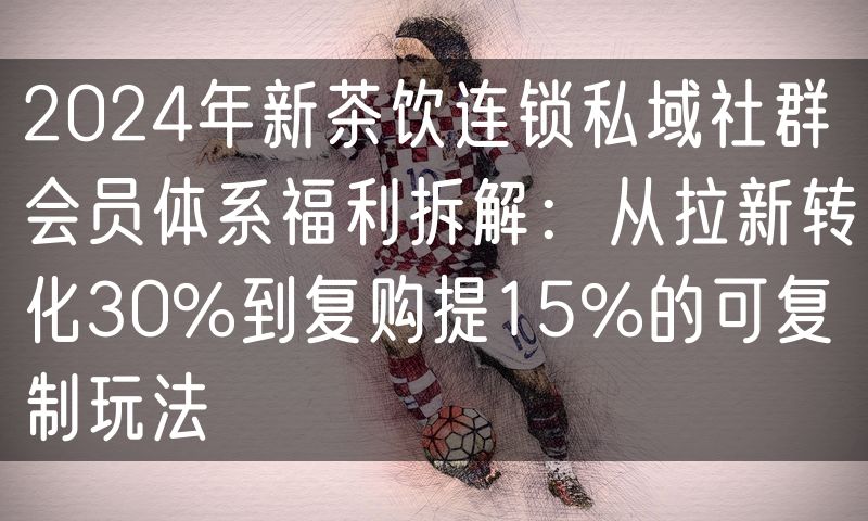 2024年新茶饮连锁私域社群会员体系福利拆解：从拉新转化30%到复购提15%的可复制玩法
