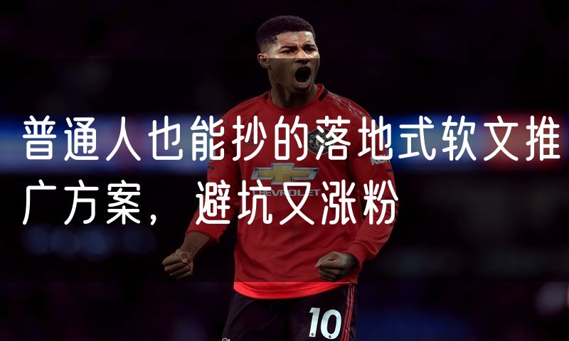 普通人也能抄的落地式软文推广方案，避坑又涨粉