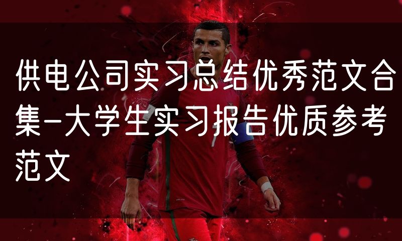 供电公司实习总结优秀范文合集-大学生实习报告优质参考范文