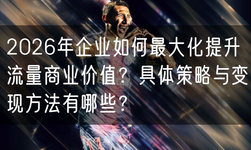 2026年企业如何最大化提升流量商业价值？具体策略与变现方法有哪些？