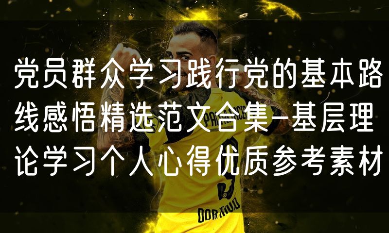 党员群众学习践行党的基本路线感悟精选范文合集-基层理论学习个人心得优质参考素材