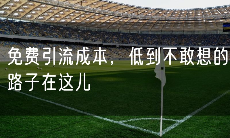 免费引流成本，低到不敢想的路子在这儿