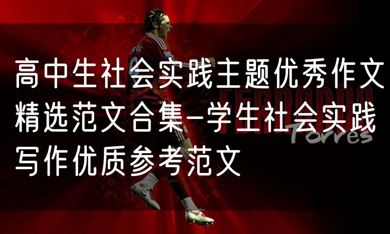 高中生社会实践主题优秀作文精选范文合集-学生社会实践写作优质参考范文