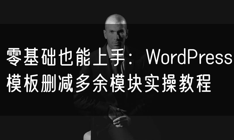 零基础也能上手：WordPress模板删减多余模块实操教程