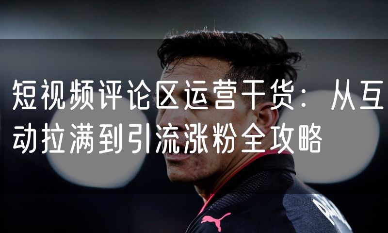 短视频评论区运营干货:从互动拉满到引流涨粉全攻略