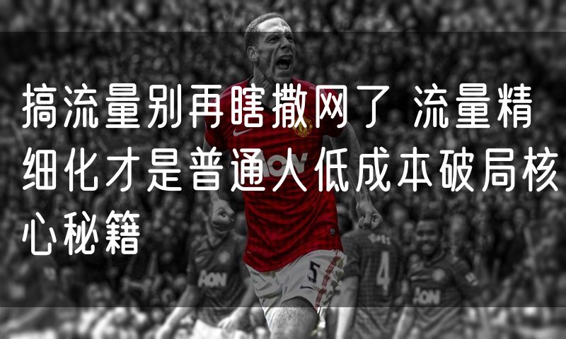搞流量别再瞎撒网了 流量精细化才是普通人低成本破局核心秘籍