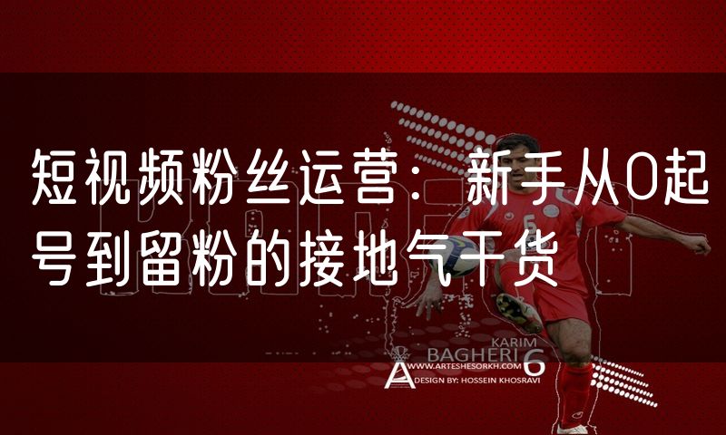 短视频粉丝运营：新手从0起号到留粉的接地气干货