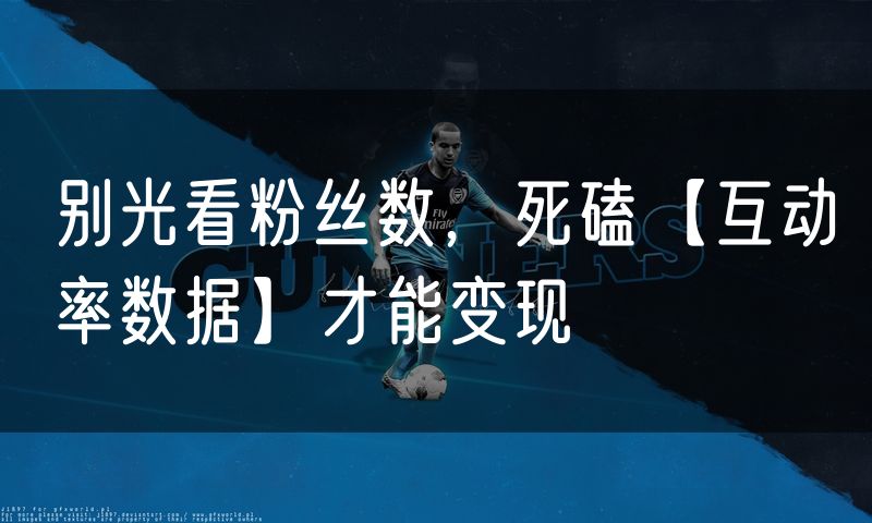 别光看粉丝数,死磕【互动率数据】才能变现