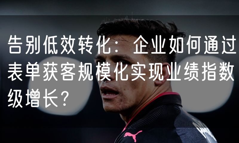 告别低效转化:企业如何通过表单获客规模化实现业绩指数级增长?(0)