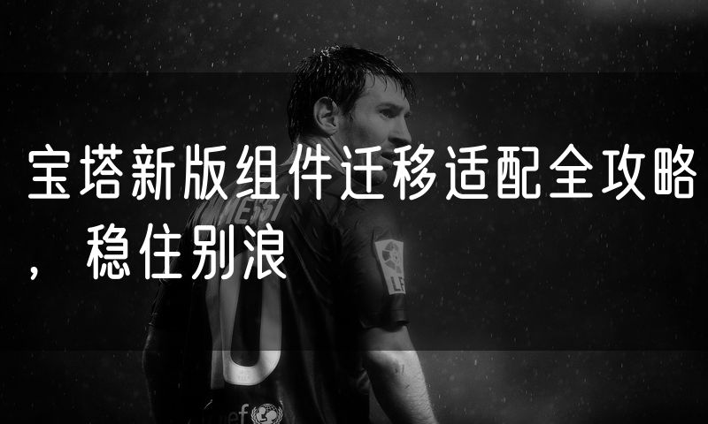 宝塔新版组件迁移适配全攻略，稳住别浪
