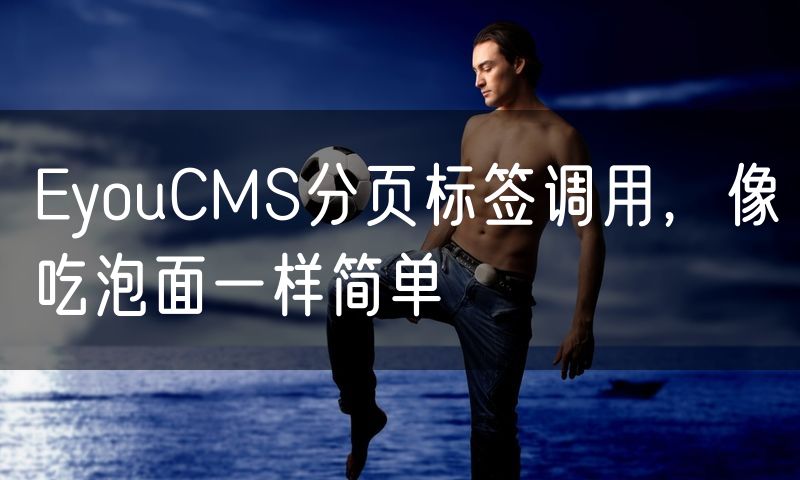 EyouCMS分页标签调用,像吃泡面一样简单