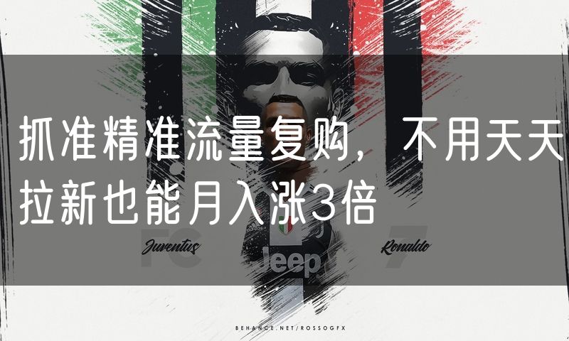 抓准精准流量复购，不用天天拉新也能月入涨3倍
