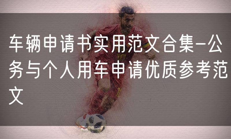 车辆申请书实用范文合集-公务与个人用车申请优质参考范文