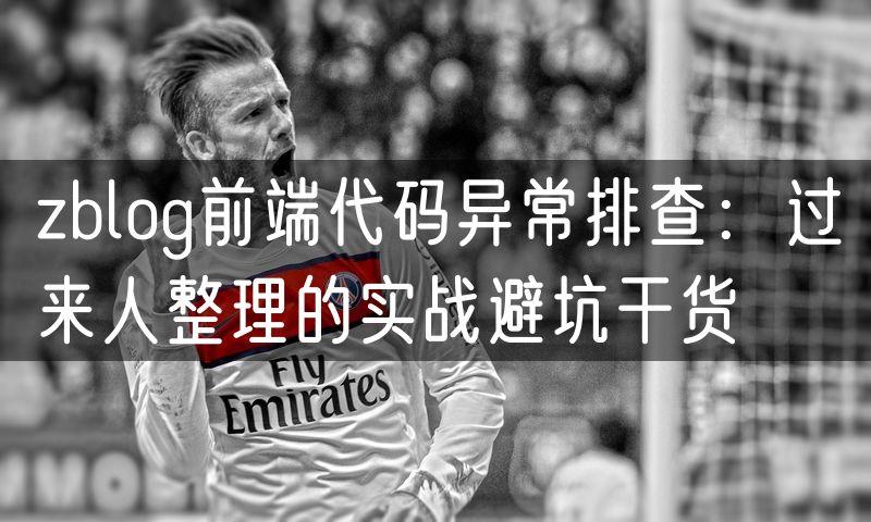zblog前端代码异常排查:过来人整理的实战避坑干货