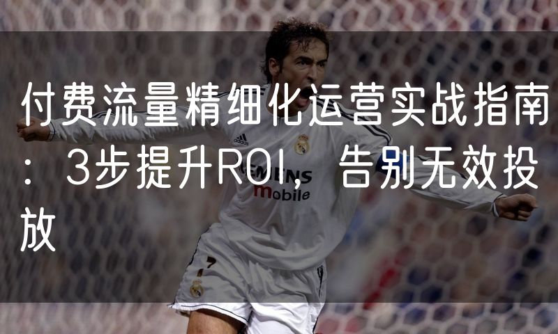 付费流量精细化运营实战指南:3步提升ROI,告别无效投放