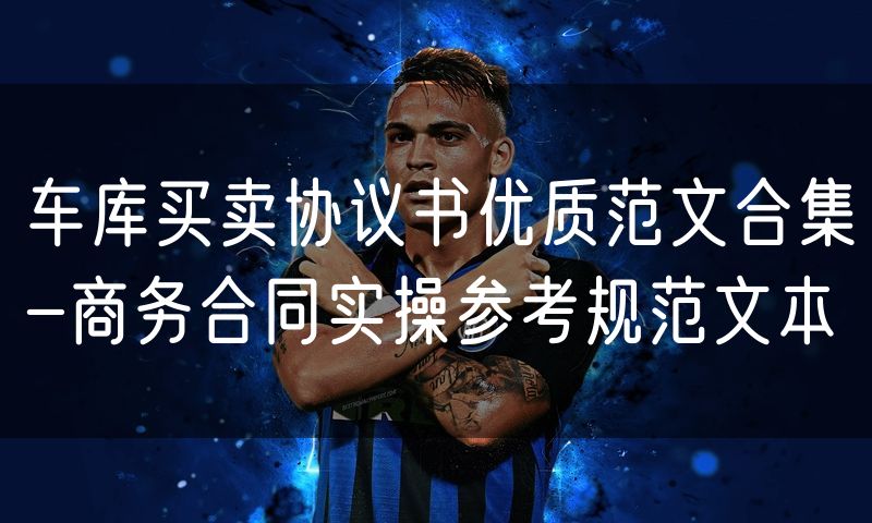 车库买卖协议书优质范文合集-商务合同实操参考规范文本