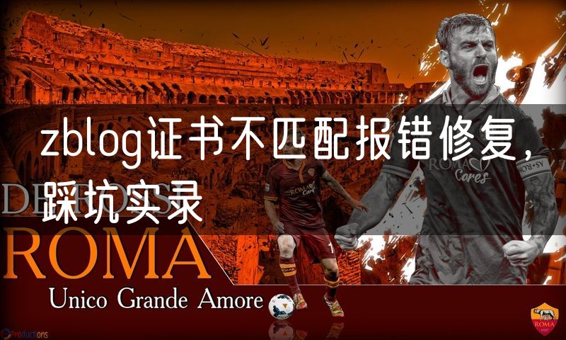 zblog证书不匹配报错修复，踩坑实录