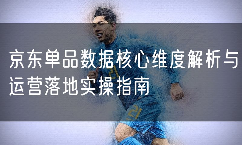 京东单品数据核心维度解析与运营落地实操指南