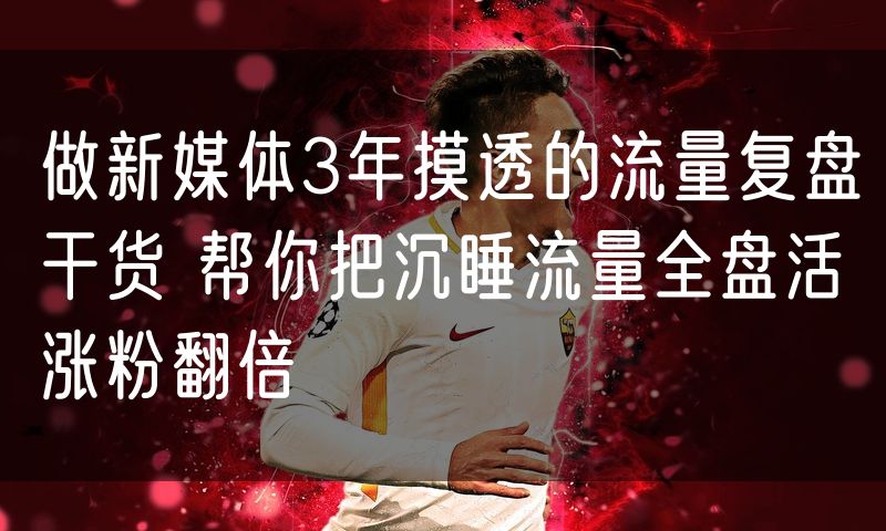 做新媒体3年摸透的流量复盘干货 帮你把沉睡流量全盘活涨粉翻倍