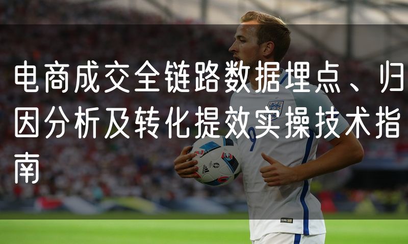 电商成交全链路数据埋点、归因分析及转化提效实操技术指南