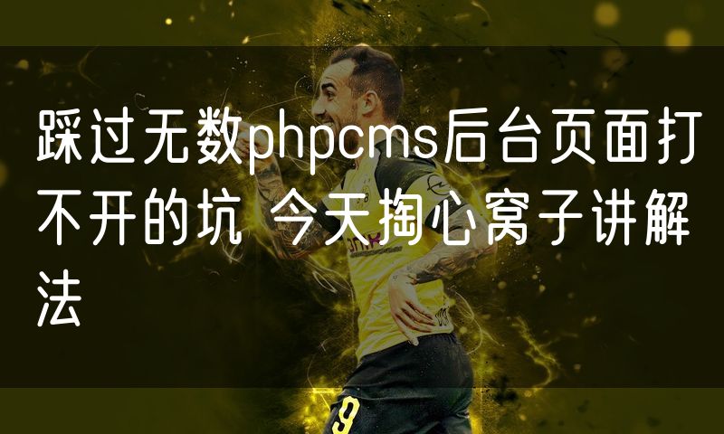 踩过无数phpcms后台页面打不开的坑 今天掏心窝子讲解法