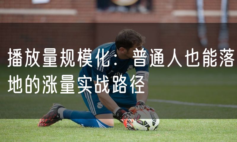 播放量规模化:普通人也能落地的涨量实战路径(0)