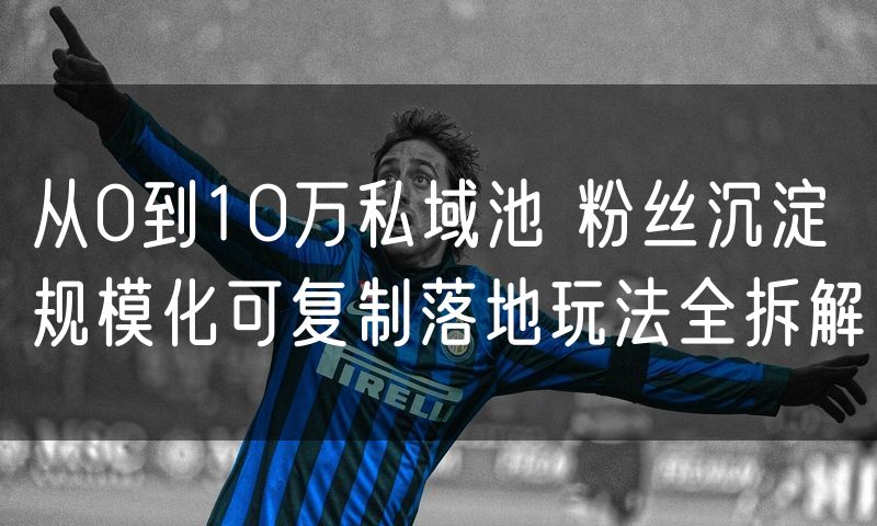 从0到10万私域池 粉丝沉淀规模化可复制落地玩法全拆解(3)