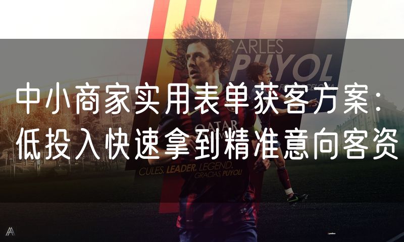 中小商家实用表单获客方案：低投入快速拿到精准意向客资