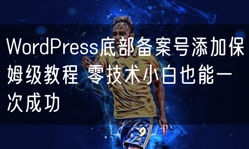 WordPress底部备案号添加保姆级教程 零技术小白也能一次成功