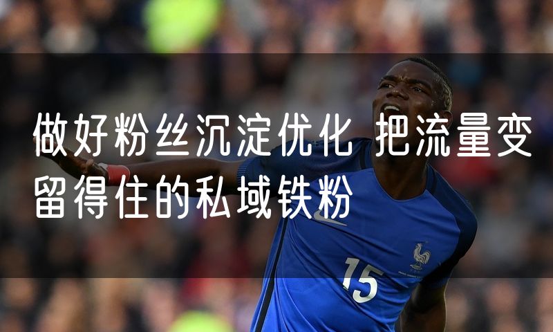 做好粉丝沉淀优化 把流量变留得住的私域铁粉