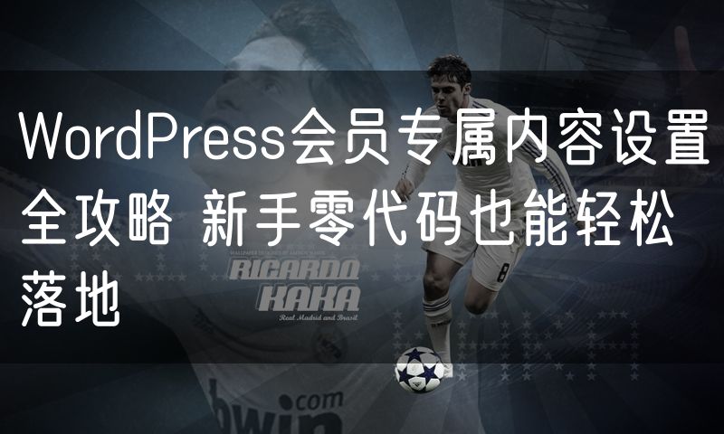 WordPress会员专属内容设置全攻略 新手零代码也能轻松落地