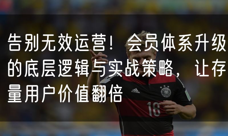 告别无效运营！会员体系升级的底层逻辑与实战策略，让存量用户价值翻倍