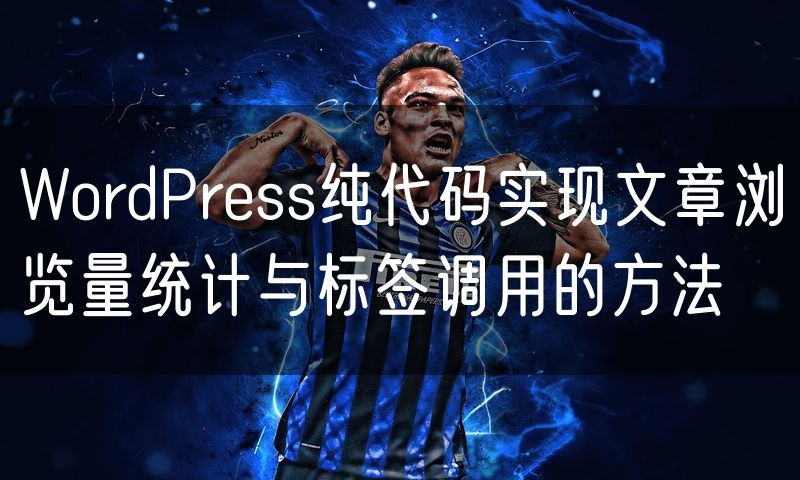 WordPress纯代码实现文章浏览量统计与标签调用的方法