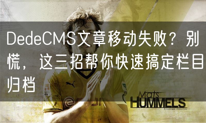 DedeCMS文章移动失败？别慌，这三招帮你快速搞定栏目归档(11)