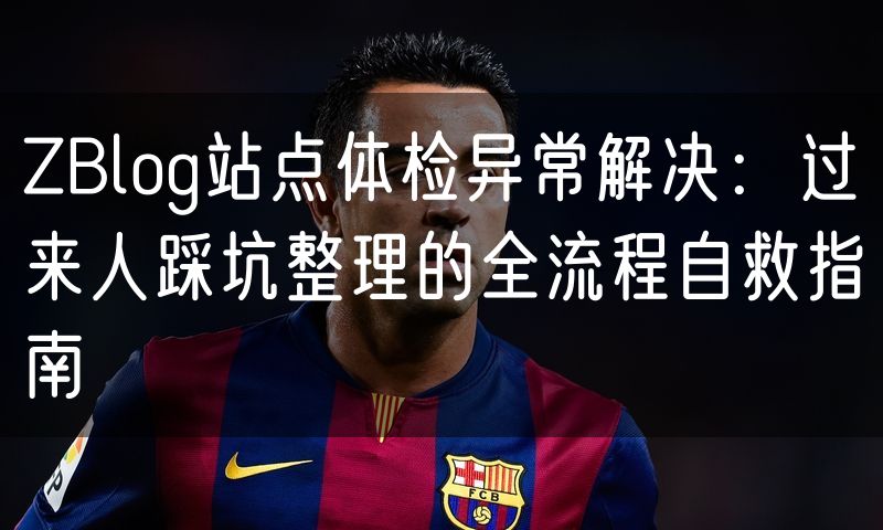 ZBlog站点体检异常解决:过来人踩坑整理的全流程自救指南