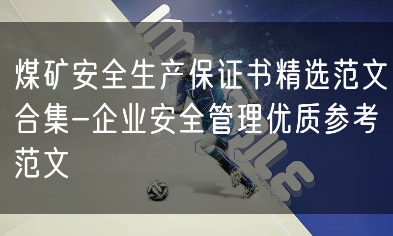 煤矿安全生产保证书精选范文合集-企业安全管理优质参考范文