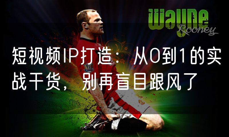 短视频IP打造:从0到1的实战干货,别再盲目跟风了
