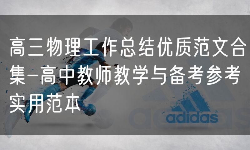 高三物理工作总结优质范文合集-高中教师教学与备考参考实用范本