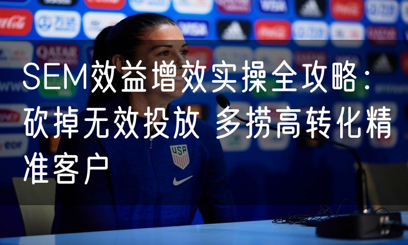 SEM效益增效实操全攻略：砍掉无效投放 多捞高转化精准客户(12)
