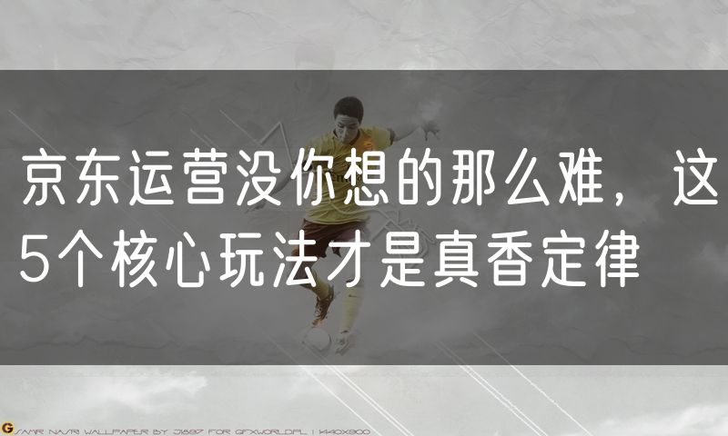 京东运营没你想的那么难,这5个核心玩法才是真香定律