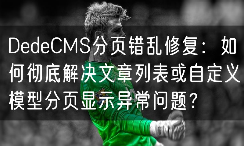 DedeCMS分页错乱修复:如何彻底解决文章列表或自定义模型分页显示异常问题?(9)