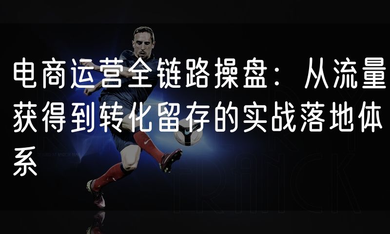 电商运营全链路操盘:从流量获得到转化留存的实战落地体系