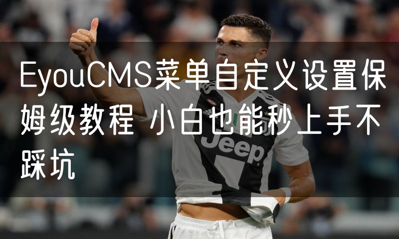 EyouCMS菜单自定义设置保姆级教程 小白也能秒上手不踩坑(5)
