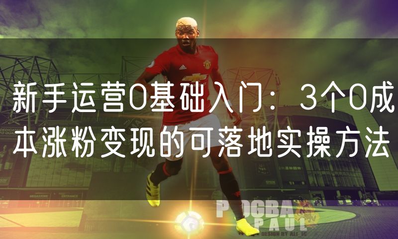 新手运营0基础入门:3个0成本涨粉变现的可落地实操方法(0)
