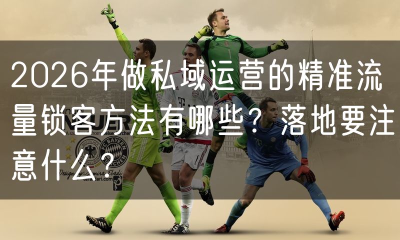 2026年做私域运营的精准流量锁客方法有哪些?落地要注意什么?