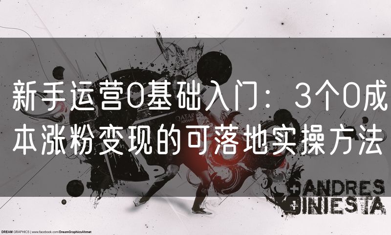 新手运营0基础入门:3个0成本涨粉变现的可落地实操方法(6)