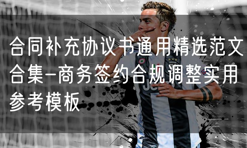 合同补充协议书通用精选范文合集-商务签约合规调整实用参考模板
