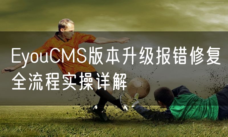 EyouCMS版本升级报错修复全流程实操详解(11)