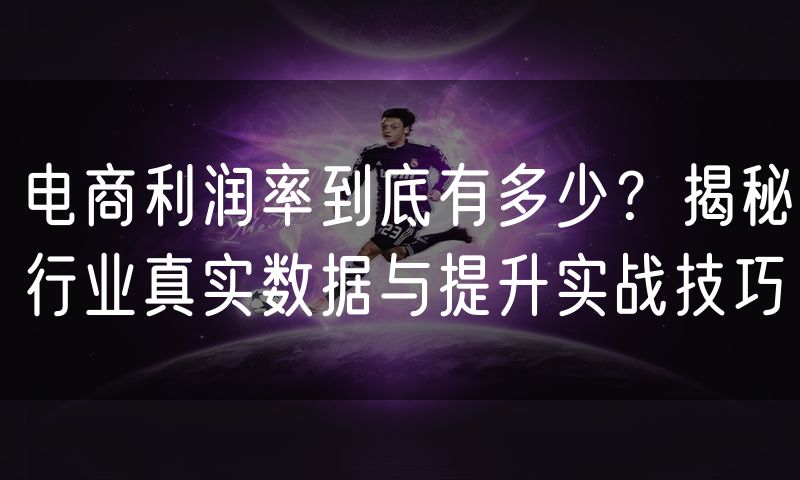 电商利润率到底有多少？揭秘行业真实数据与提升实战技巧